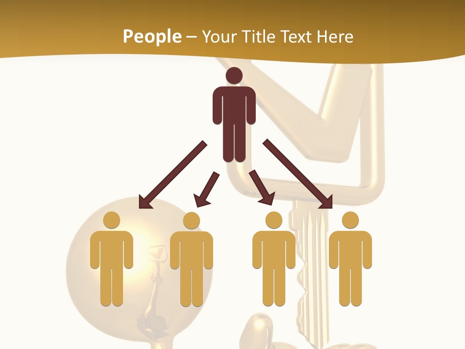 A Person Holding A Golden Key With A Check Mark On It PowerPoint Template