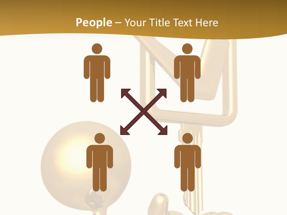 A Person Holding A Golden Key With A Check Mark On It PowerPoint Template