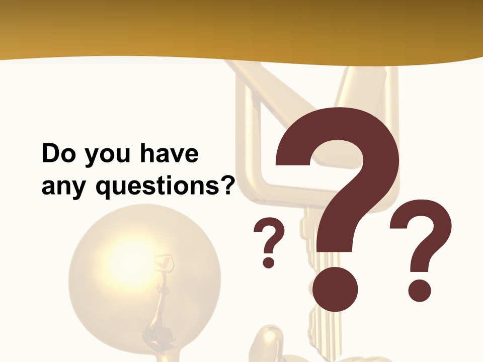 A Person Holding A Golden Key With A Check Mark On It PowerPoint Template