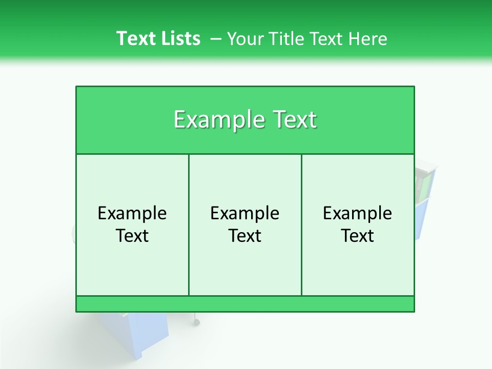 A Group Of Desks With Computers On Them PowerPoint Template