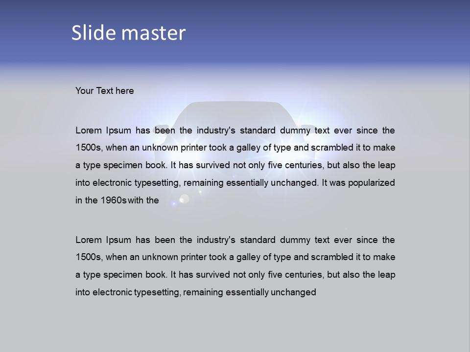 Bumper Dark Auto PowerPoint Template