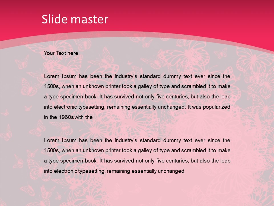 Grunge Decorative Romantic PowerPoint Template