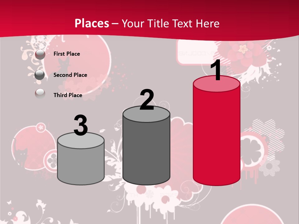 Curl Floral Wallpaper PowerPoint Template