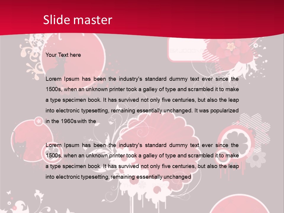 Curl Floral Wallpaper PowerPoint Template