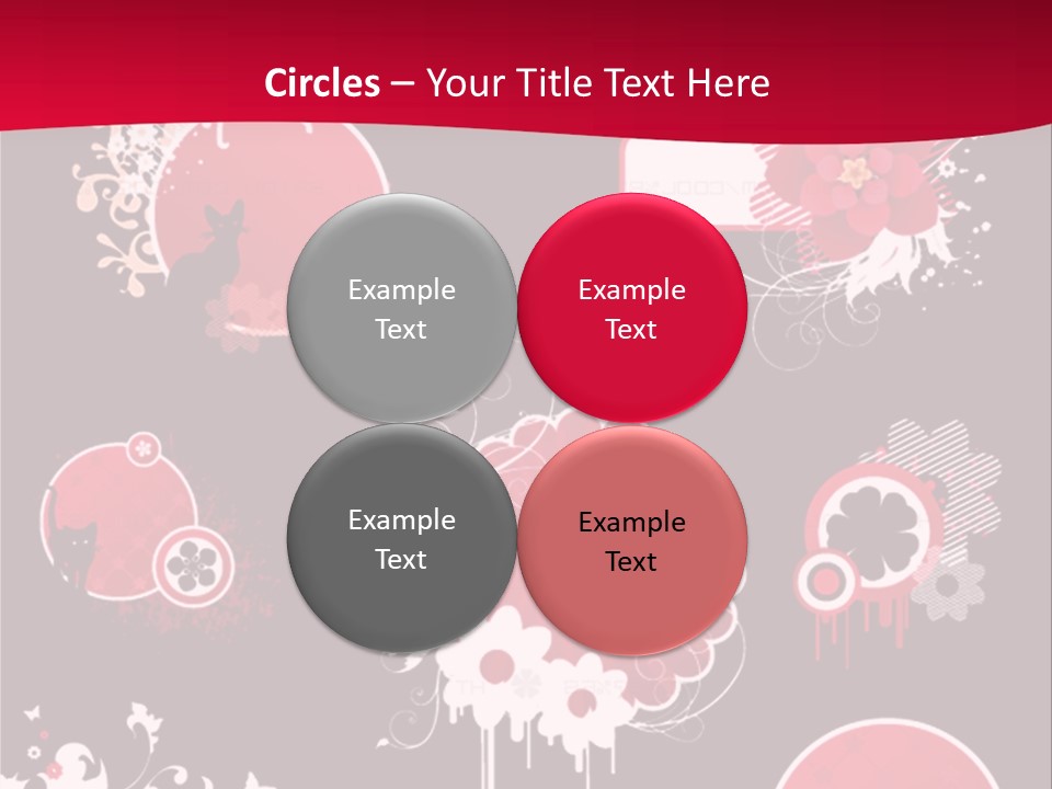 Curl Floral Wallpaper PowerPoint Template