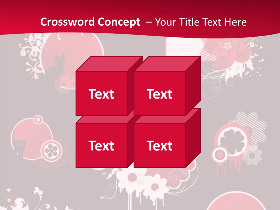 Curl Floral Wallpaper PowerPoint Template