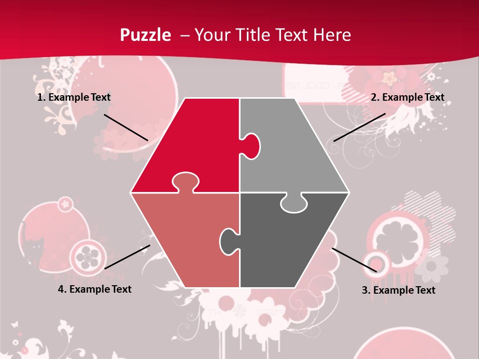 Curl Floral Wallpaper PowerPoint Template