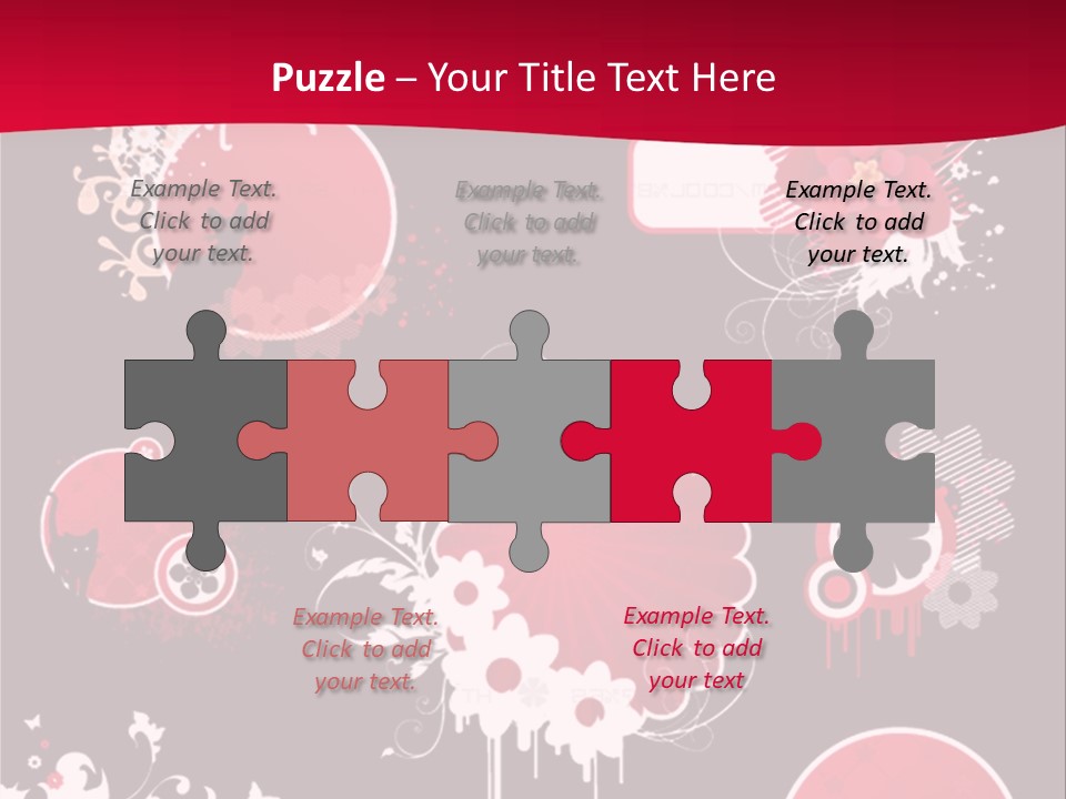 Curl Floral Wallpaper PowerPoint Template