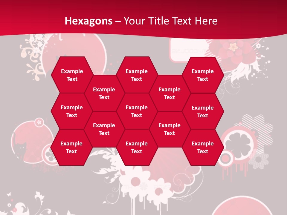 Curl Floral Wallpaper PowerPoint Template