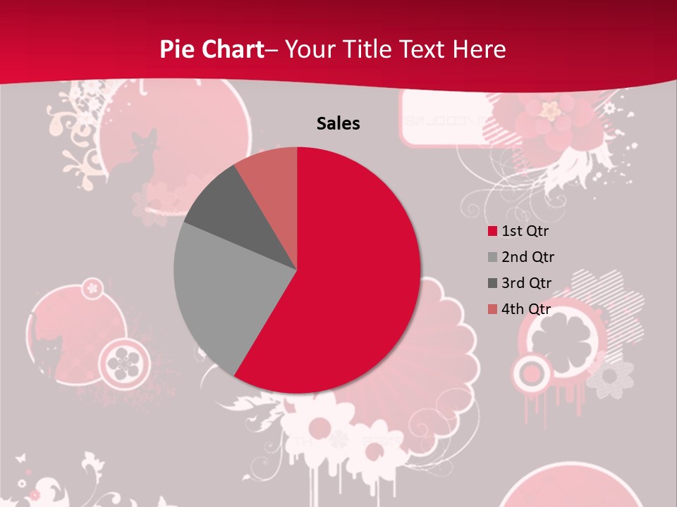 Curl Floral Wallpaper PowerPoint Template