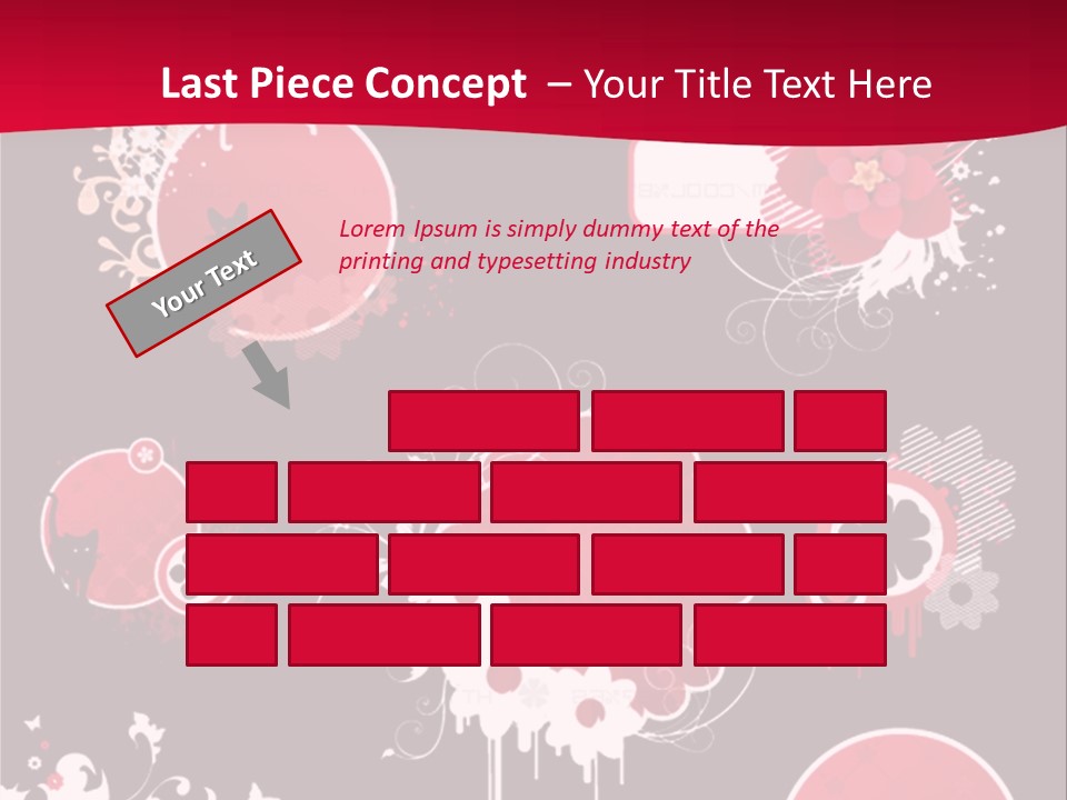 Curl Floral Wallpaper PowerPoint Template