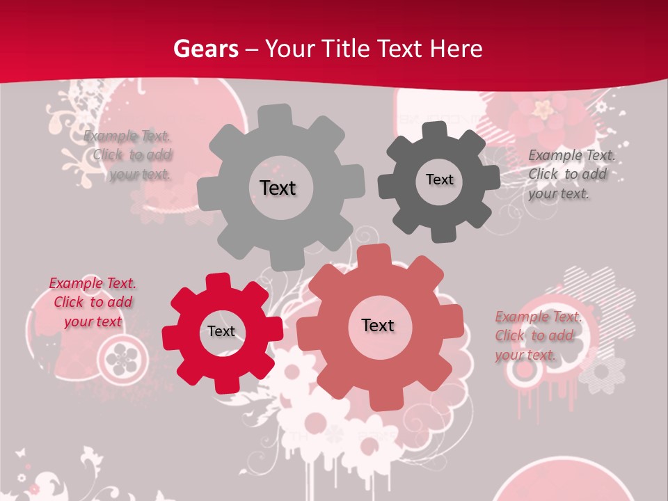 Curl Floral Wallpaper PowerPoint Template