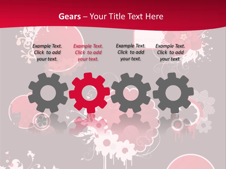 Curl Floral Wallpaper PowerPoint Template