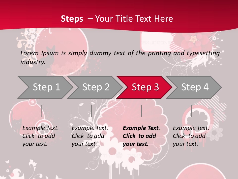 Curl Floral Wallpaper PowerPoint Template