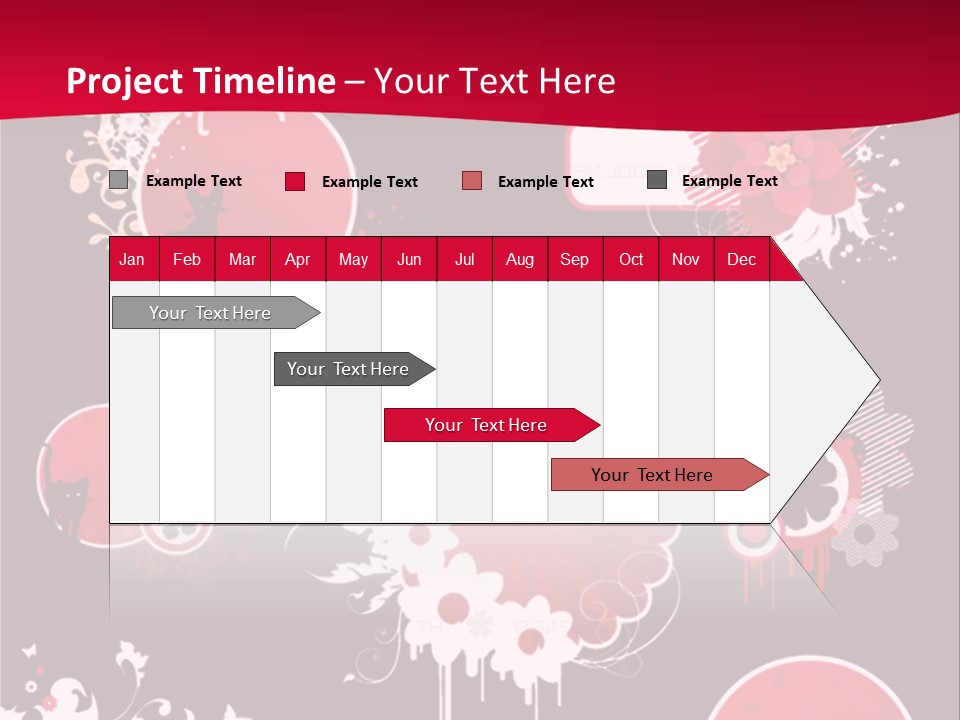 Curl Floral Wallpaper PowerPoint Template