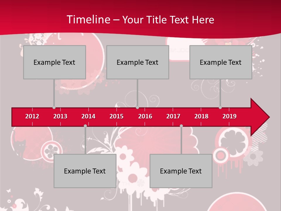 Curl Floral Wallpaper PowerPoint Template