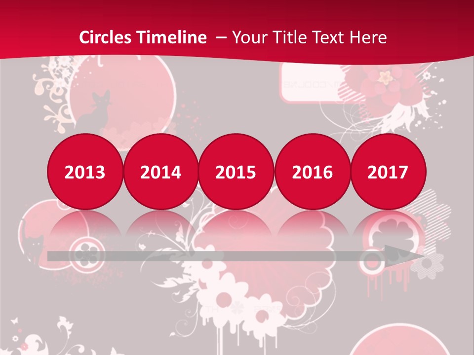 Curl Floral Wallpaper PowerPoint Template