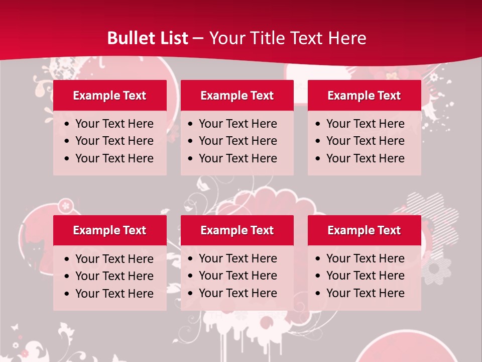 Curl Floral Wallpaper PowerPoint Template