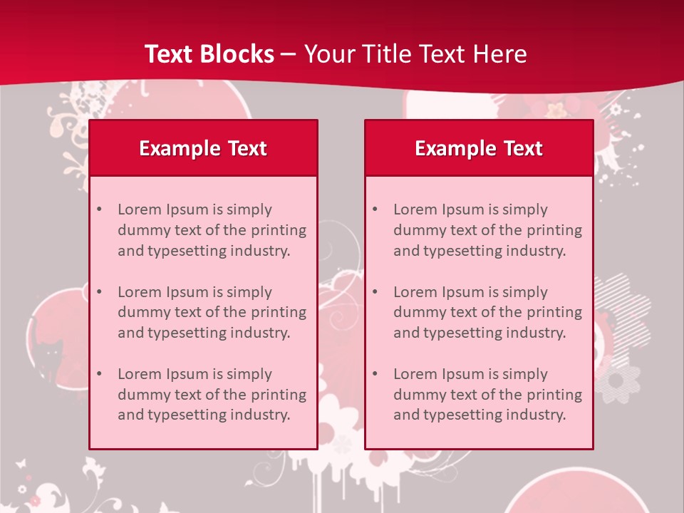 Curl Floral Wallpaper PowerPoint Template