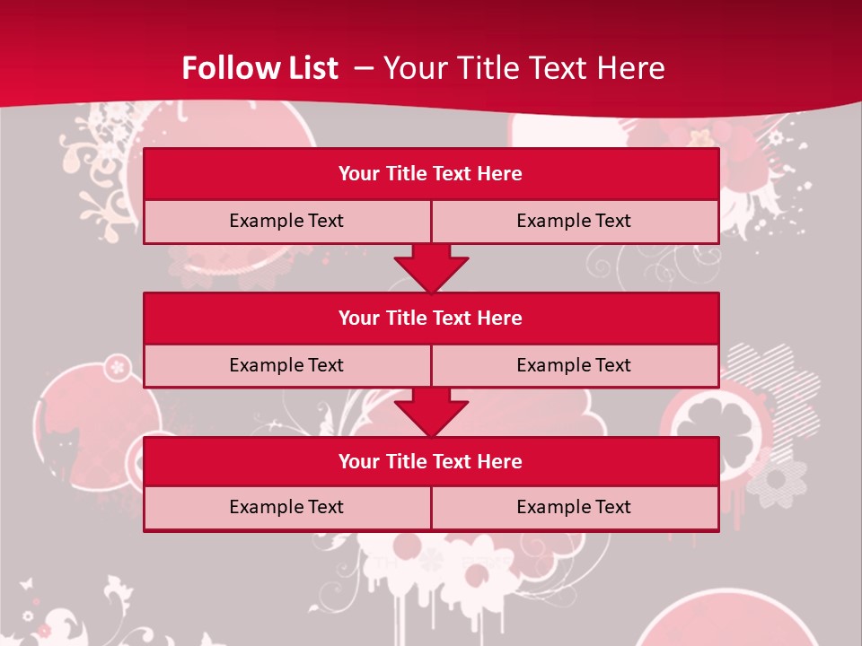 Curl Floral Wallpaper PowerPoint Template