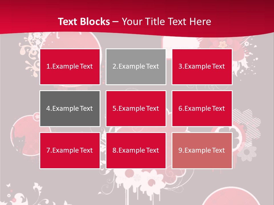 Curl Floral Wallpaper PowerPoint Template