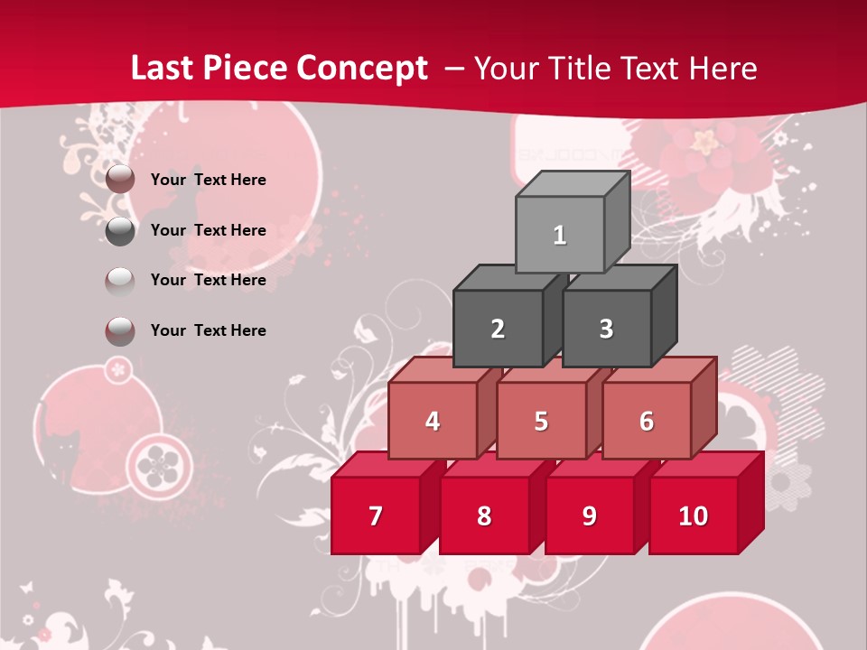 Curl Floral Wallpaper PowerPoint Template