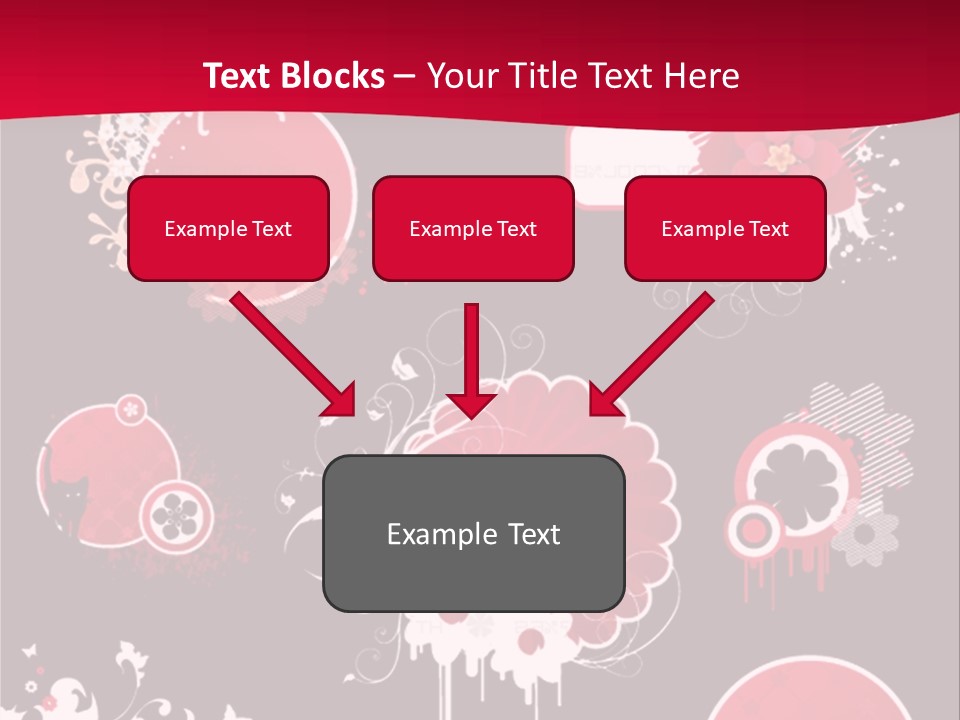 Curl Floral Wallpaper PowerPoint Template