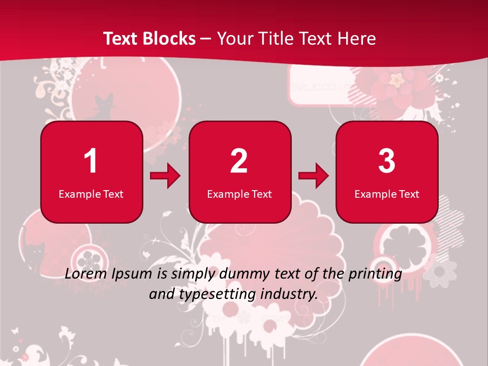 Curl Floral Wallpaper PowerPoint Template