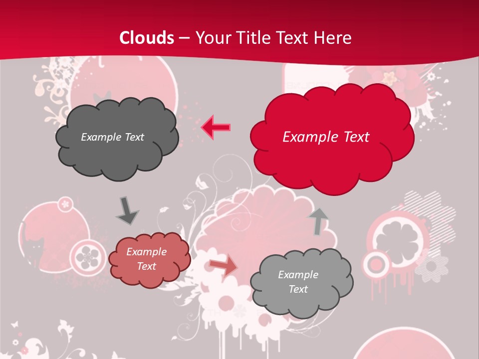 Curl Floral Wallpaper PowerPoint Template