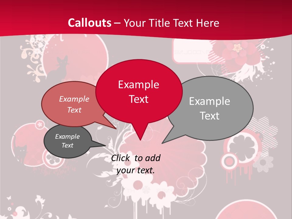 Curl Floral Wallpaper PowerPoint Template