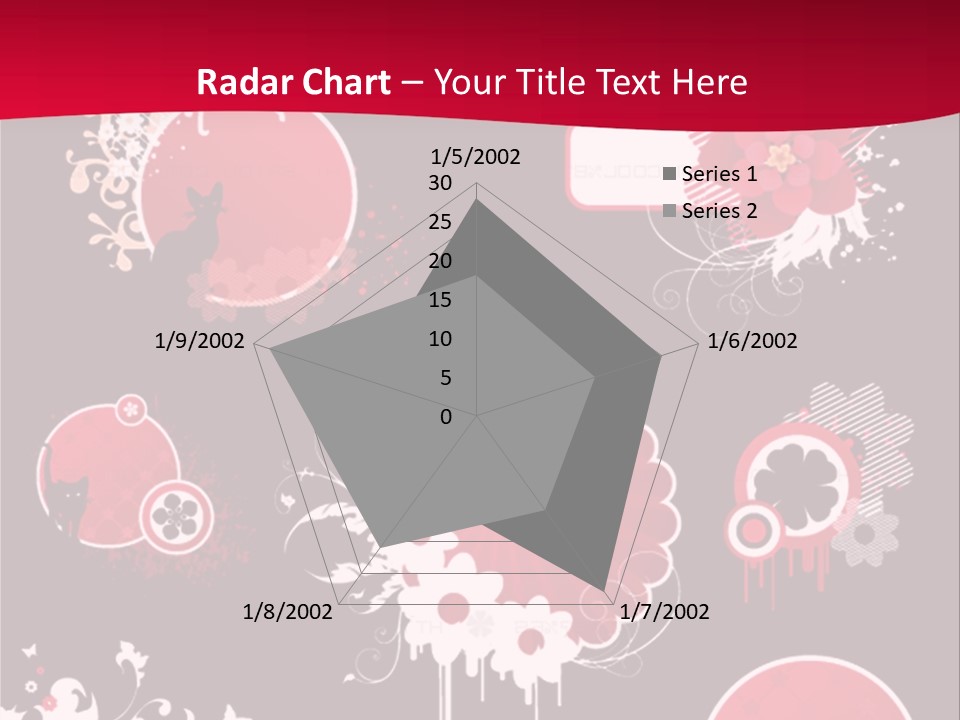 Curl Floral Wallpaper PowerPoint Template