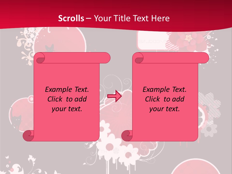 Curl Floral Wallpaper PowerPoint Template