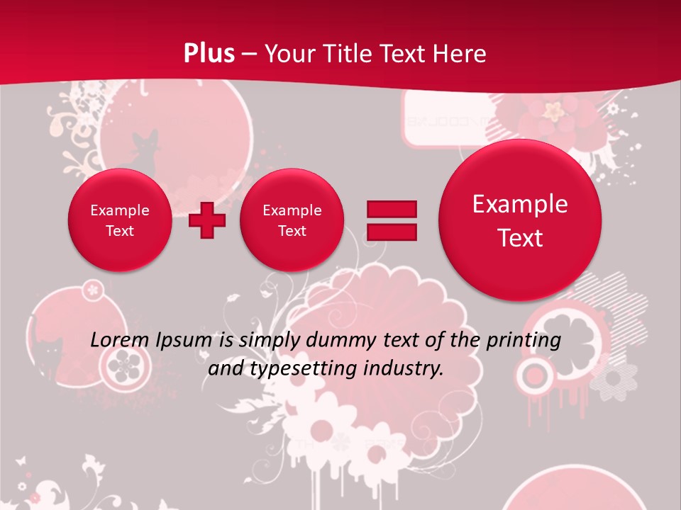 Curl Floral Wallpaper PowerPoint Template