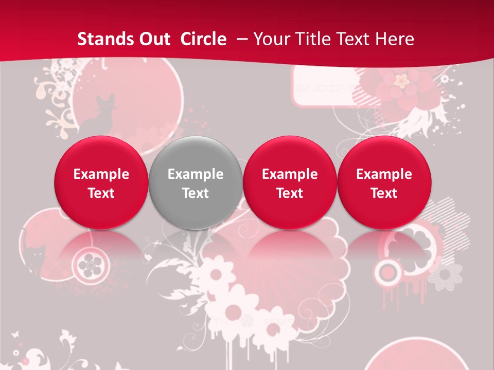 Curl Floral Wallpaper PowerPoint Template