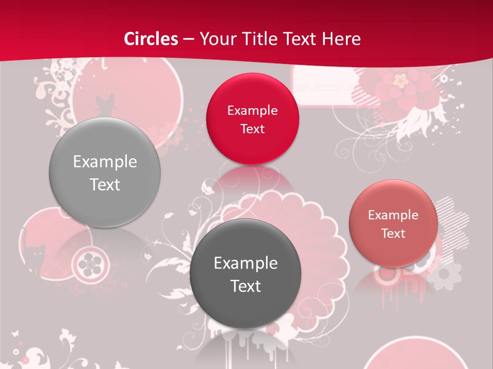 Curl Floral Wallpaper PowerPoint Template