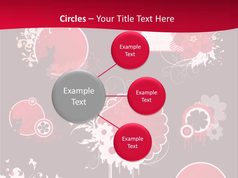 Curl Floral Wallpaper PowerPoint Template