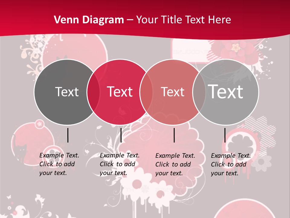 Curl Floral Wallpaper PowerPoint Template