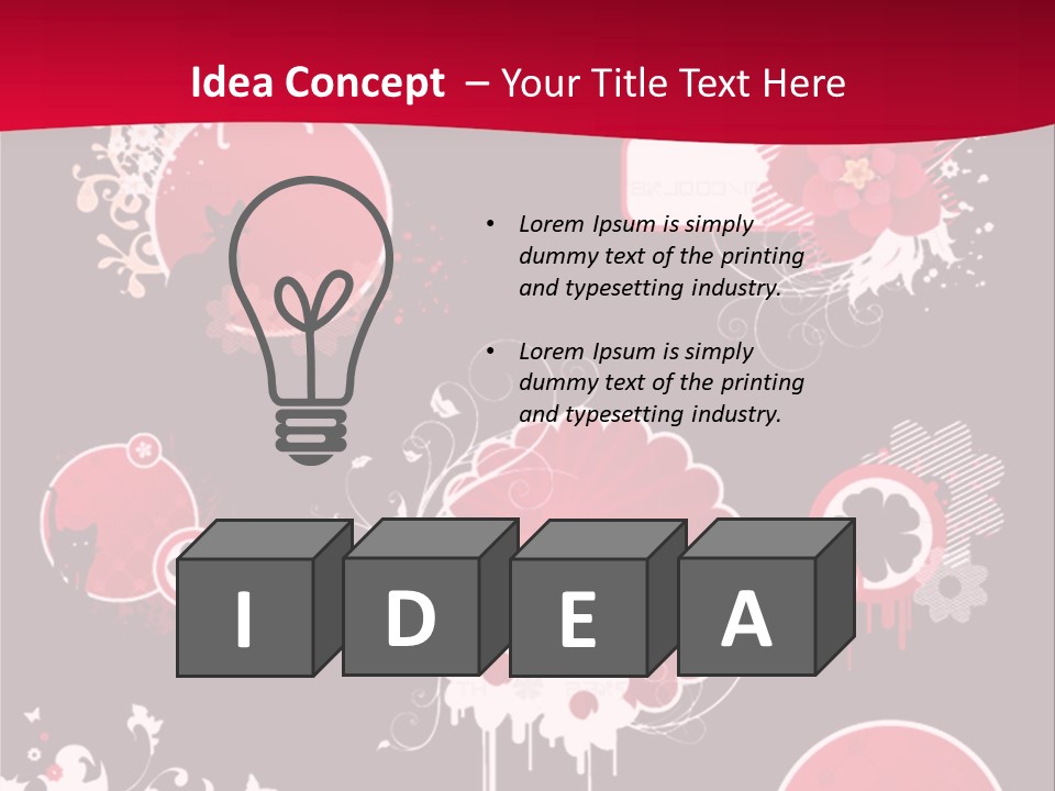 Curl Floral Wallpaper PowerPoint Template