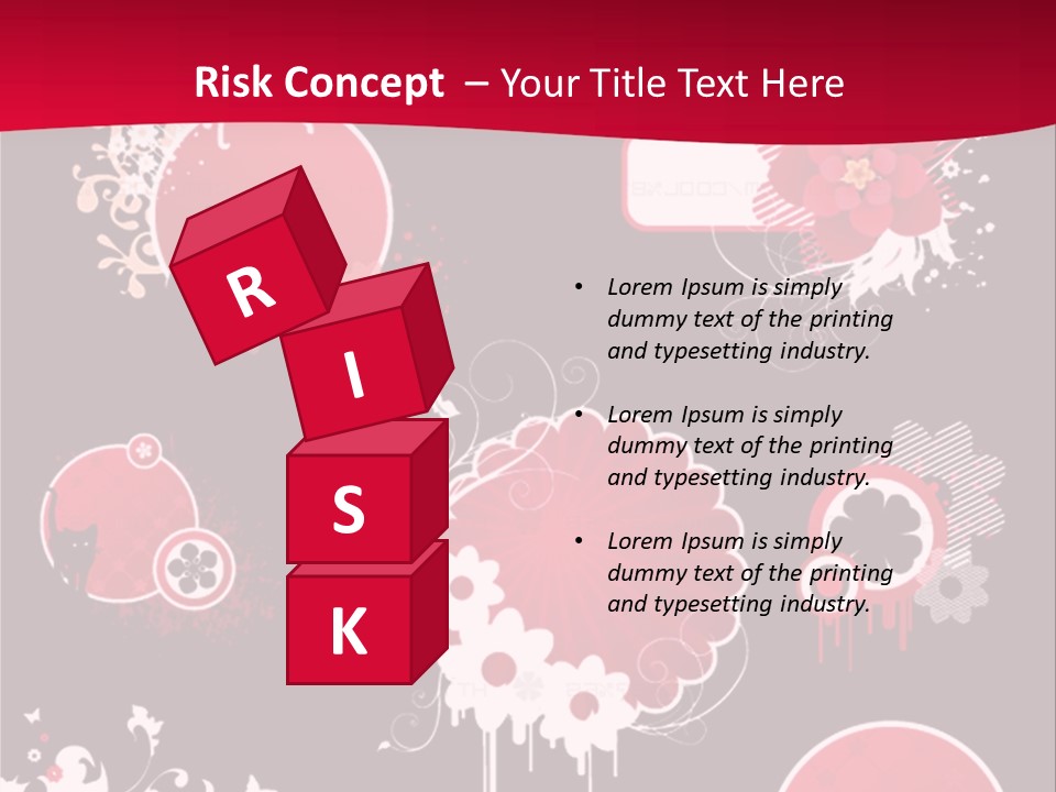 Curl Floral Wallpaper PowerPoint Template