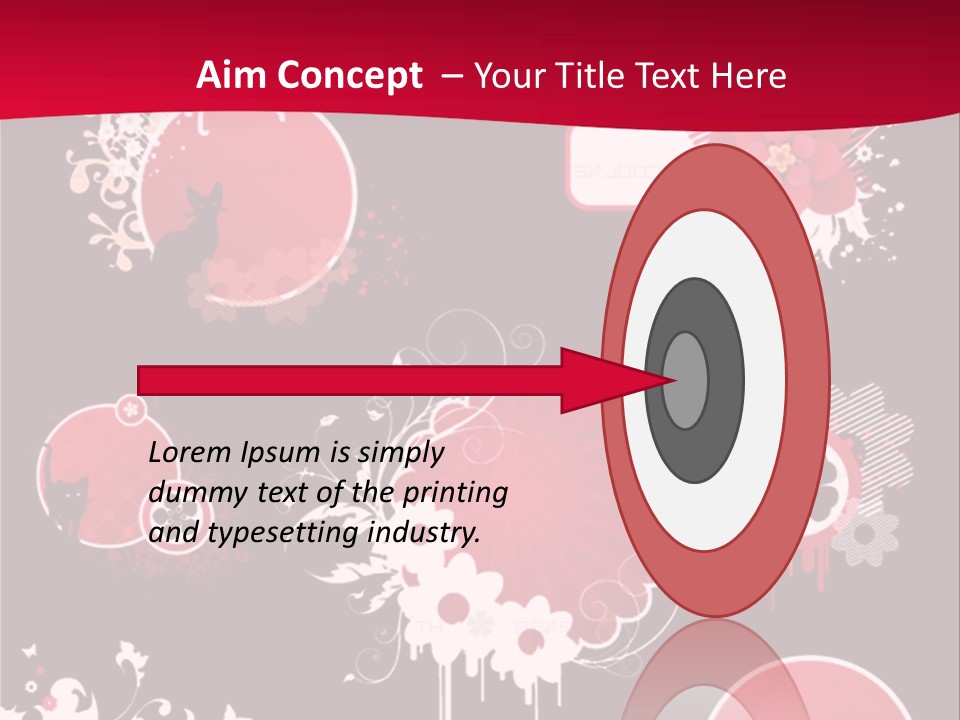 Curl Floral Wallpaper PowerPoint Template