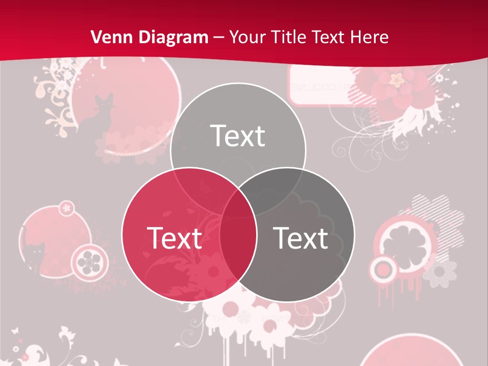 Curl Floral Wallpaper PowerPoint Template