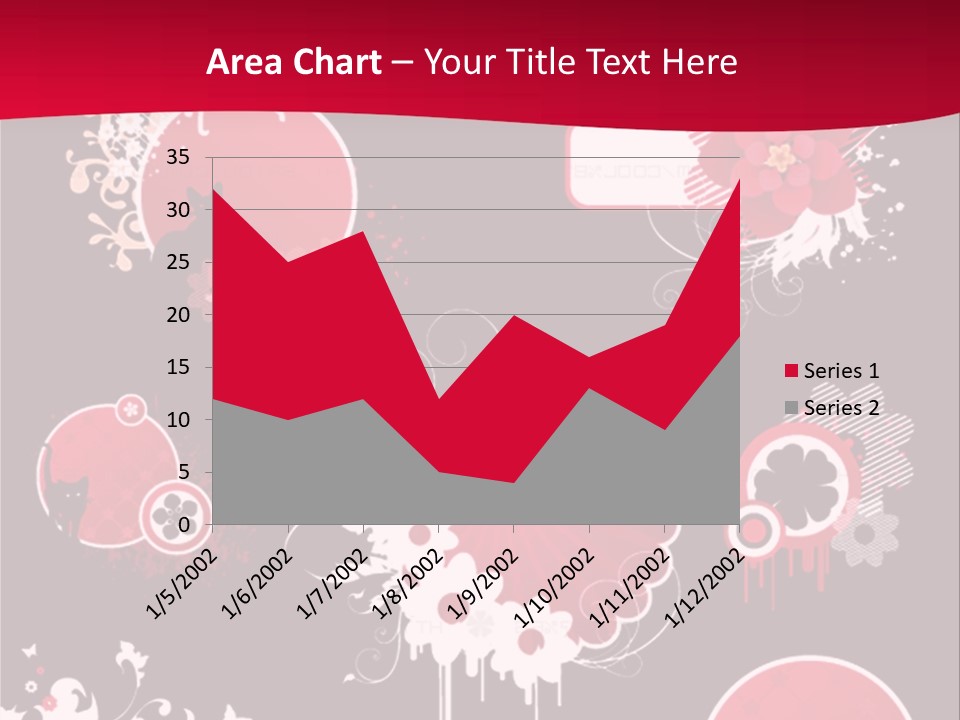Curl Floral Wallpaper PowerPoint Template