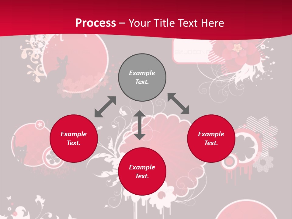 Curl Floral Wallpaper PowerPoint Template