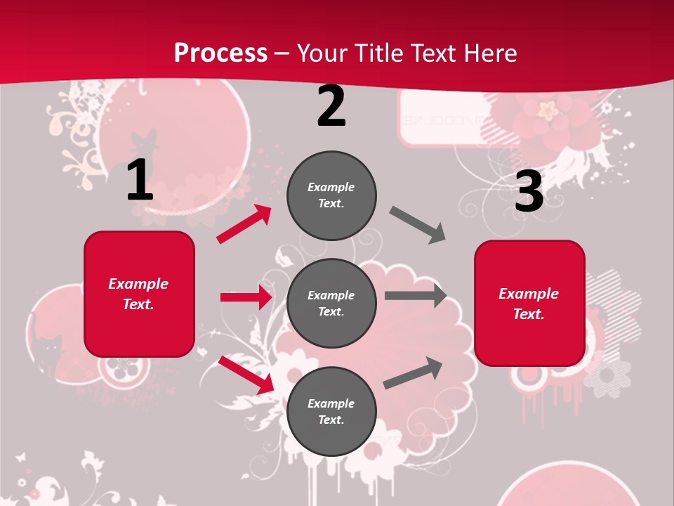 Curl Floral Wallpaper PowerPoint Template