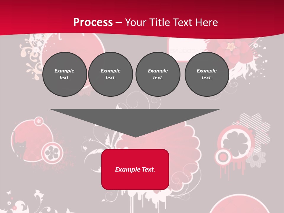 Curl Floral Wallpaper PowerPoint Template