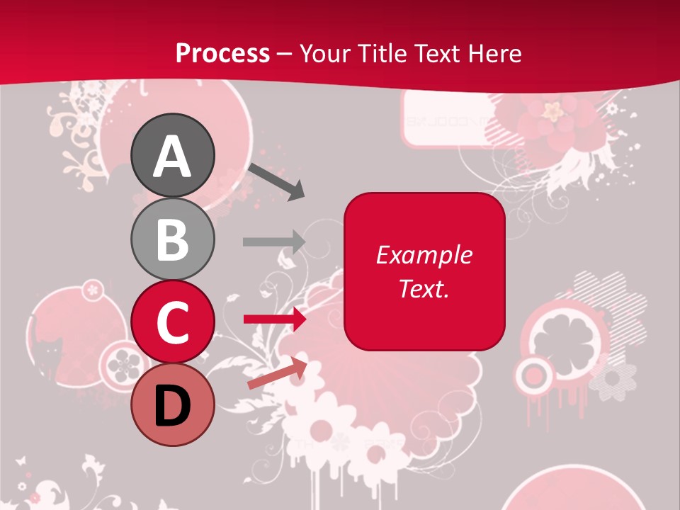 Curl Floral Wallpaper PowerPoint Template