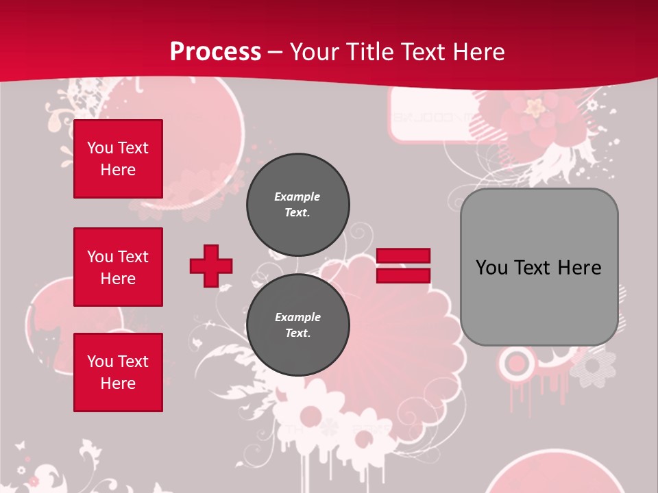 Curl Floral Wallpaper PowerPoint Template