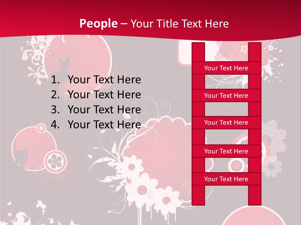 Curl Floral Wallpaper PowerPoint Template