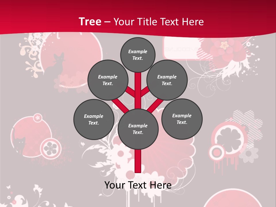 Curl Floral Wallpaper PowerPoint Template