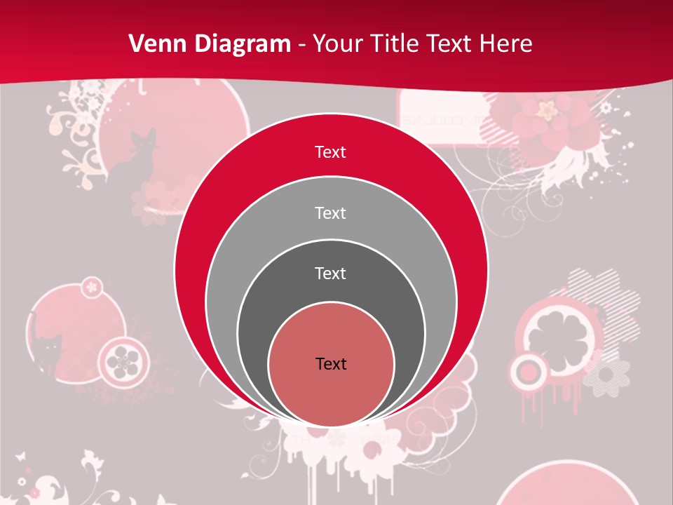 Curl Floral Wallpaper PowerPoint Template